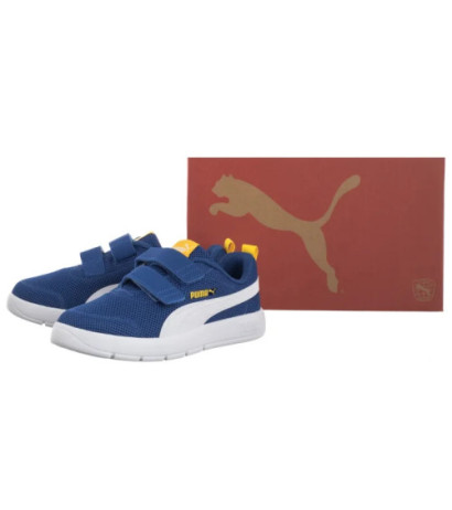 Puma Courtflex V3 Mesh PS Clyde Royal-White-Yellow 398085-05 (PU617-b) sportiniai bateliai