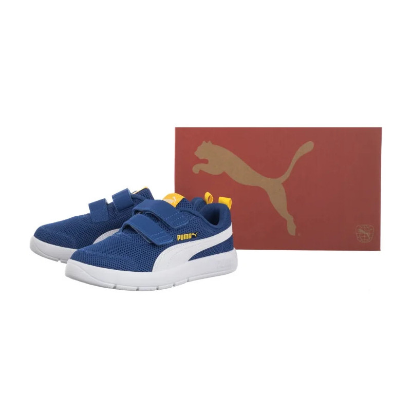 Puma Courtflex V3 Mesh PS Clyde Royal-White-Yellow 398085-05 (PU617-b) sportiniai bateliai