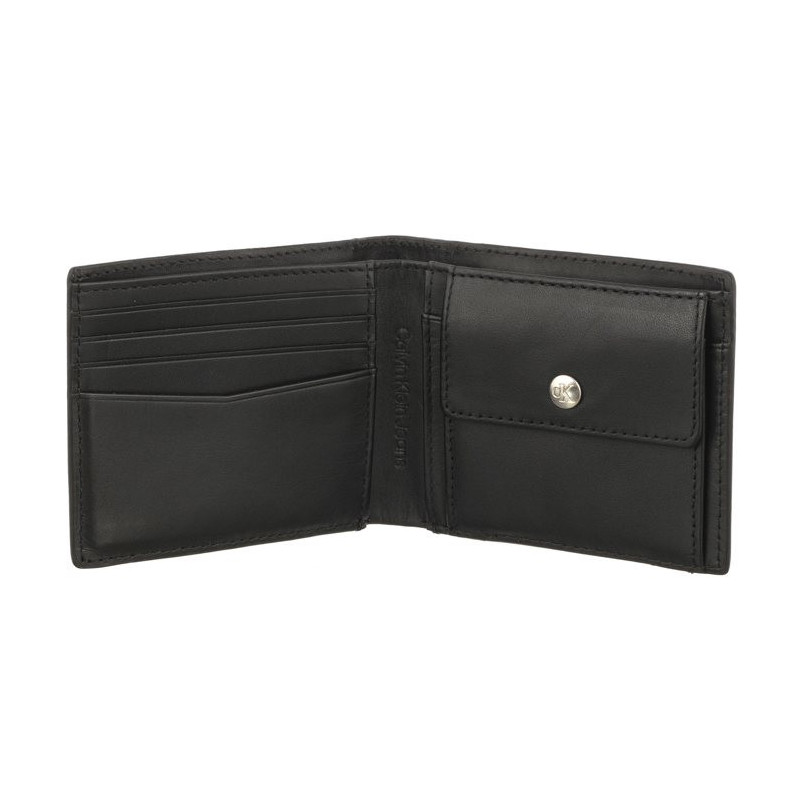 Calvin Klein Textured Bifold W/Coin Black K50K511475 BEH (CK403-a) rankinė