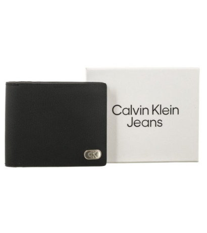 Calvin Klein Textured Bifold W/Coin Black K50K511475 BEH (CK403-a) rankinė