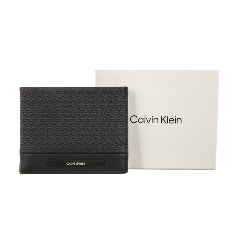 Calvin Klein Modern Bar Bifold 6Cc W/Bill Black Nano Mono K50K511374 0GL  (CK408-a) rankinė