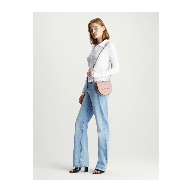 Calvin Klein Sculpted Mini Saddle Bag Pale Conch K60K611966 TFT (CK457-a) rankinė