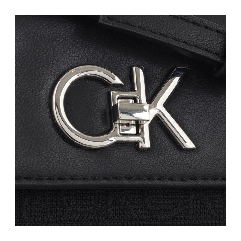Calvin Klein Re-Lock Mini Crossbody Bag_JCQ Black Jacquard Mono K60K611989 0GK (CK478-b) rankinė