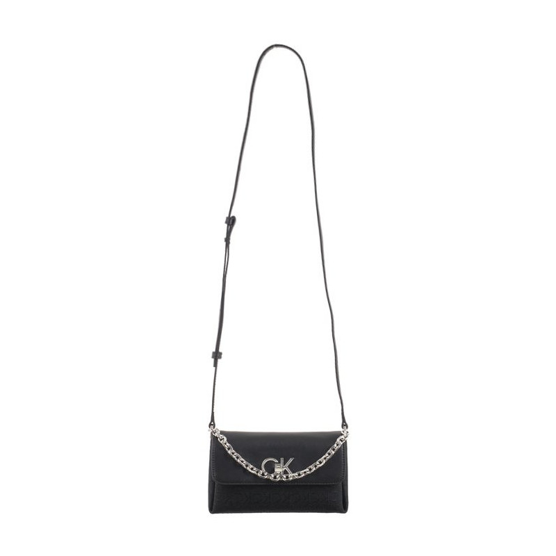 Calvin Klein Re-Lock Mini Crossbody Bag_JCQ Black Jacquard Mono K60K611989 0GK (CK478-b) rankinė