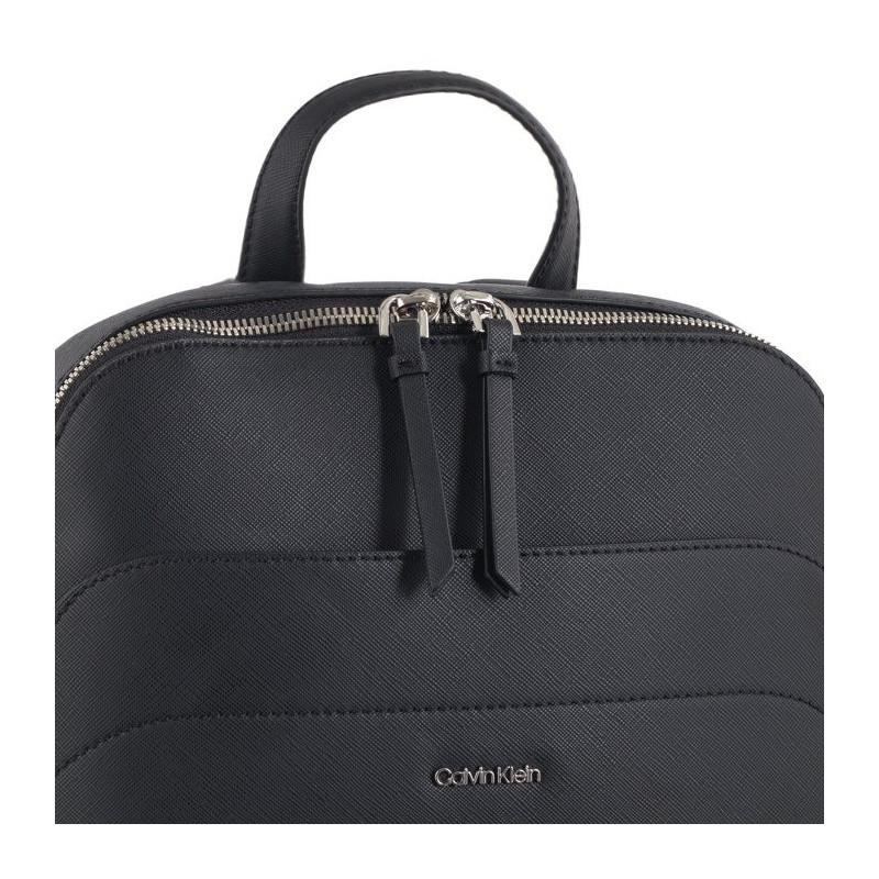 Calvin Klein Business Backpack Saffiano Black/Sand Pebble K60K611676 BEH (CK485-a) kuprinė