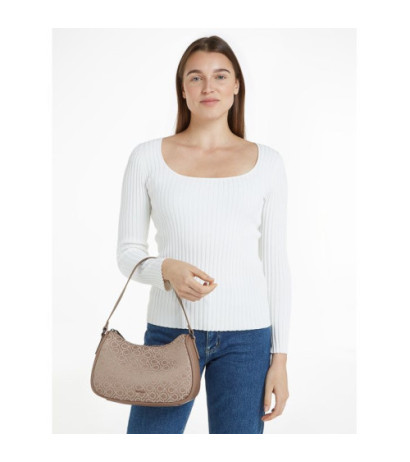 Calvin Klein CK Refine Shoulder Bag-JCQ Chanterelle Mono Jacquard K60K612333 0HE (CK525-a) rankinė