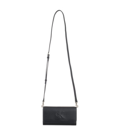 Calvin Klein Sculpted Long Fold Strap Deboss Black K60K612742 BEH (CK531-a) rankinė