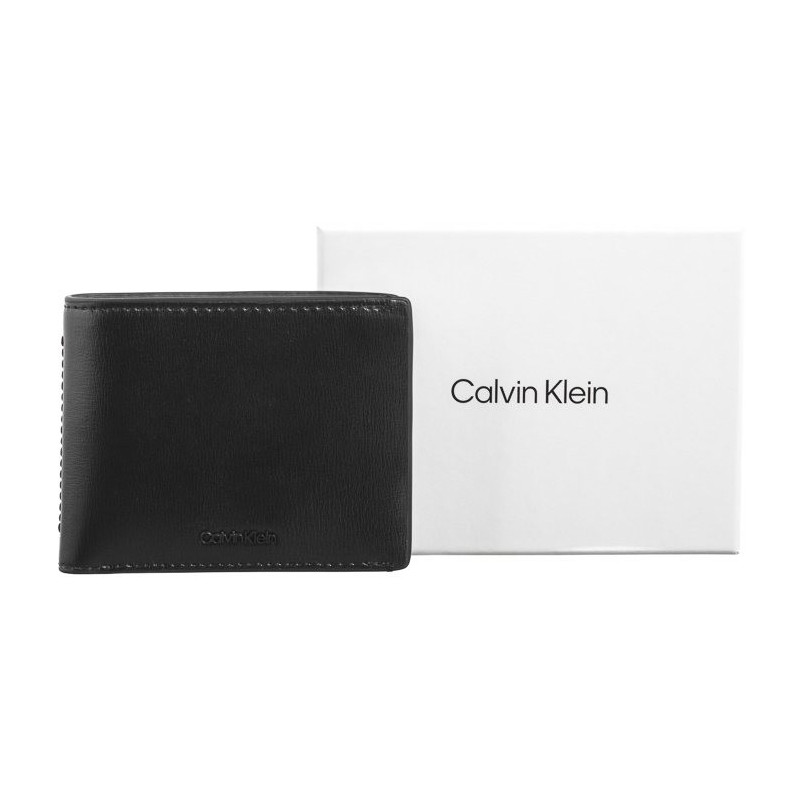 Calvin Klein Clean Esntl Bifold 5CC W/Coin CK Black Palmellato K50K512264 BEH (CK536-a) rankinė