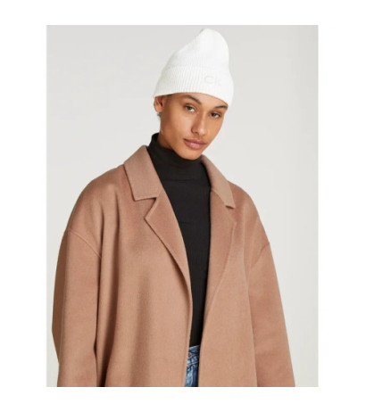 Calvin Klein CK Embroidery Fine Rib Beanie Lily White K60K612590 YAJ (CK554-c) kepurė