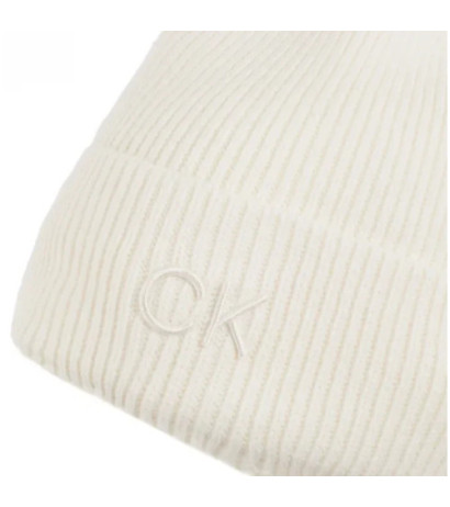 Calvin Klein CK Embroidery Fine Rib Beanie Lily White K60K612590 YAJ (CK554-c) kepurė