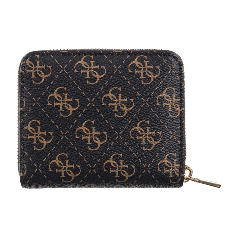 Guess Laurel Slg Small Zip Around SWQE85 00137 Brown Logo (GU704-a) rankinė