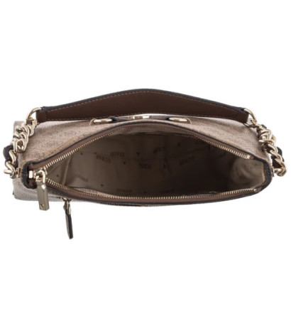 Guess Izzy Top Zip Shoulder Bag HWSG86 54010 Latte Logo/Brown (GU712-a) rankinė