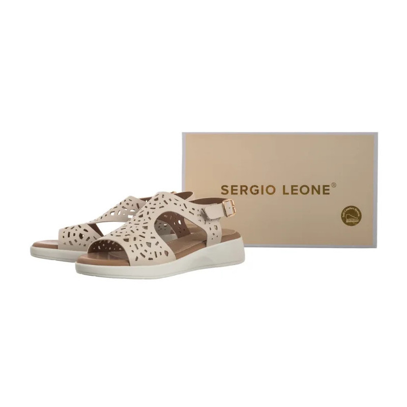 Sergio Leone Beżowe SK 850 (SL575-a) sandalai