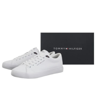Tommy Hilfiger TH Hi Vulc Core Low Lth II Ess White FM0FM05511 YBS (TH1346-a) sportiniai bateliai