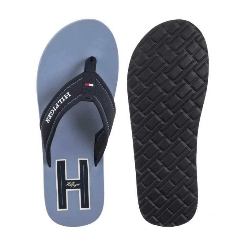 Tommy Hilfiger Hilfiger H Padded Beach Sandal Brisk Blue FM0FM05536 C2B (TH1348-a) batai