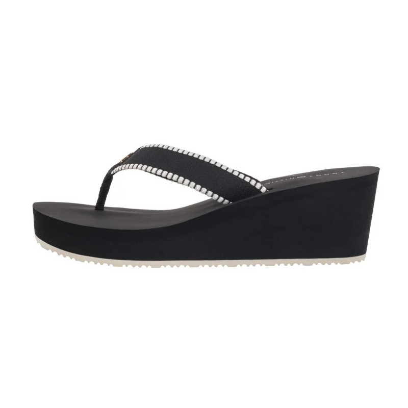 Tommy Hilfiger Wedge Beach Sandal Black FW0FW08738 BDS (TH1353-b) batai