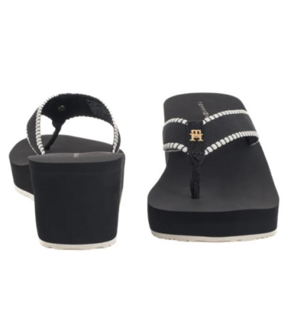 Tommy Hilfiger Wedge Beach Sandal Black FW0FW08738 BDS (TH1353-b) batai
