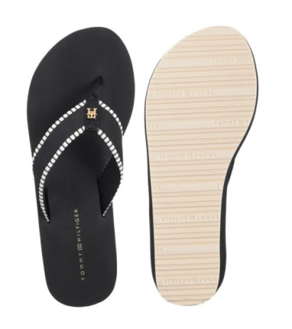 Tommy Hilfiger Wedge Beach Sandal Black FW0FW08738 BDS (TH1353-b) batai