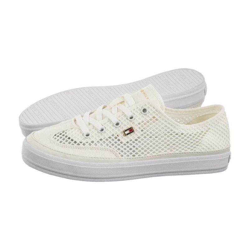 Tommy Hilfiger TH Open Mesh Vulc Sneaker Ecru FW0FW08684 YBL (TH1355-a) sportiniai bateliai