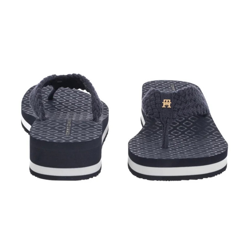 Tommy Hilfiger TH Crochet Mid Beach Sandal Space Blue FW0FW08737 DW6 (TH1357-a) šlepetės