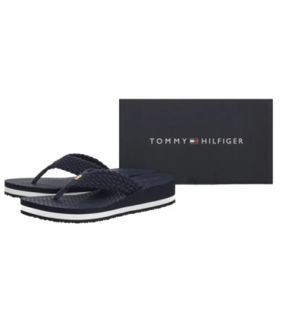 Tommy Hilfiger TH Crochet Mid Beach Sandal Space Blue FW0FW08737 DW6 (TH1357-a) šlepetės