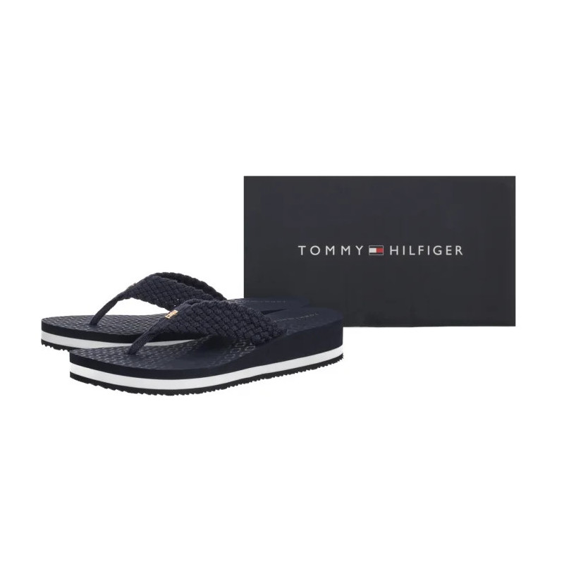 Tommy Hilfiger TH Crochet Mid Beach Sandal Space Blue FW0FW08737 DW6 (TH1357-a) šlepetės