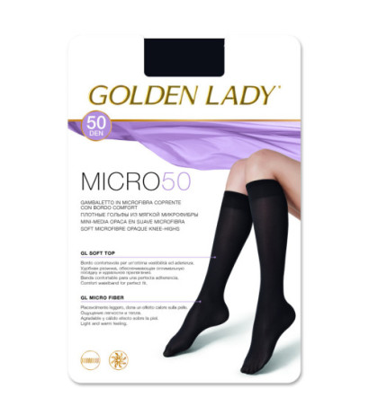 Golden Lady kojinės iki kelių su mikrofibra