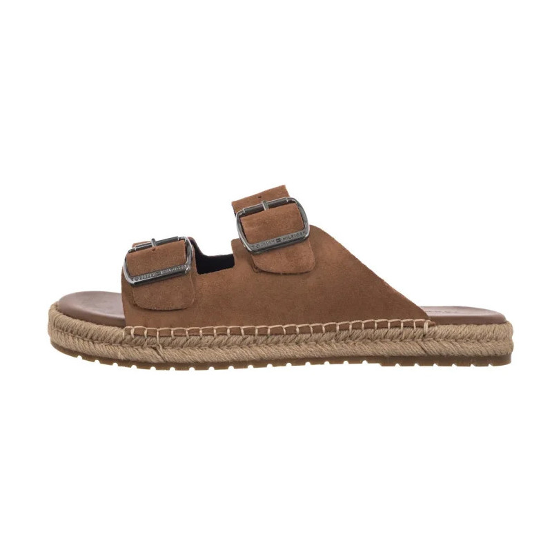 Tommy Hilfiger Flex Jutte Hilfiger Suede Sandal Fudge Brown FM0FM05503 GQM (TH1361-a) šlepetės