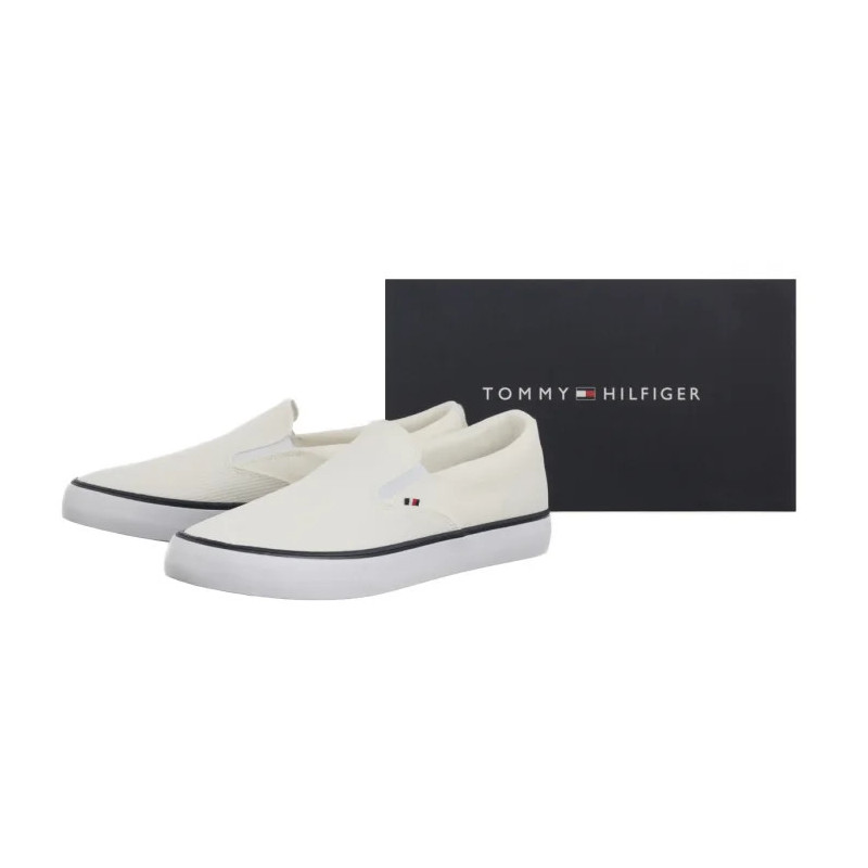 Tommy Hilfiger TH Hi Vulc Core Low II Slipon White FM0FM005514 YBS (TH1362-a) sportiniai bateliai 