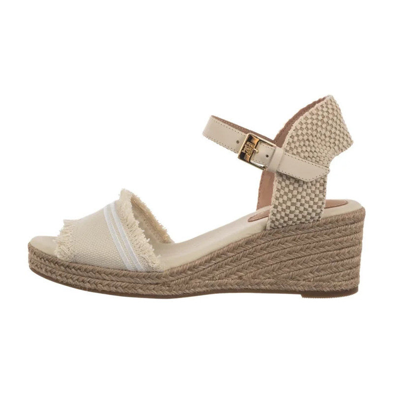 Tommy Hilfiger Fringe Canvas Medium Wedge Muslin FW0FW08879 ACJ (TH1359-a) sandalai