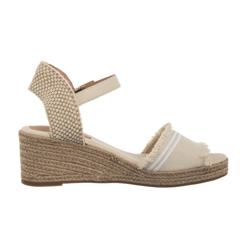 Tommy Hilfiger Fringe Canvas Medium Wedge Muslin FW0FW08879 ACJ (TH1359-a) sandalai
