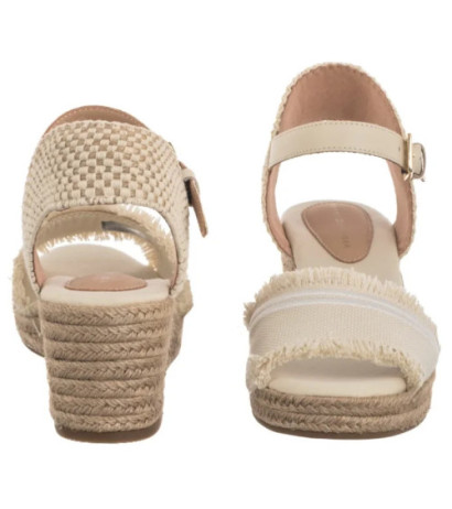 Tommy Hilfiger Fringe Canvas Medium Wedge Muslin FW0FW08879 ACJ (TH1359-a) sandalai