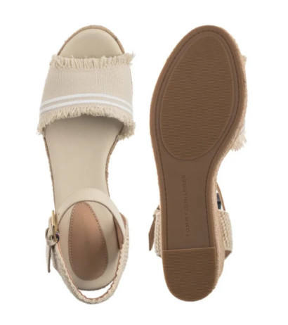 Tommy Hilfiger Fringe Canvas Medium Wedge Muslin FW0FW08879 ACJ (TH1359-a) sandalai