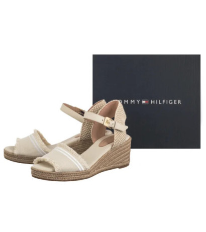 Tommy Hilfiger Fringe Canvas Medium Wedge Muslin FW0FW08879 ACJ (TH1359-a) sandalai