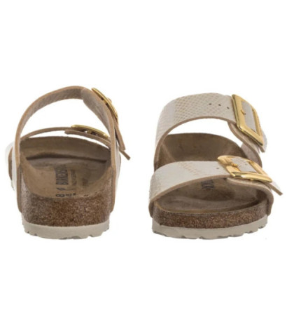 Birkenstock Sydney Cushion Buckle Shiny Snake Cream 1030258 (BK314-a) Moteriški batai/šlepetės