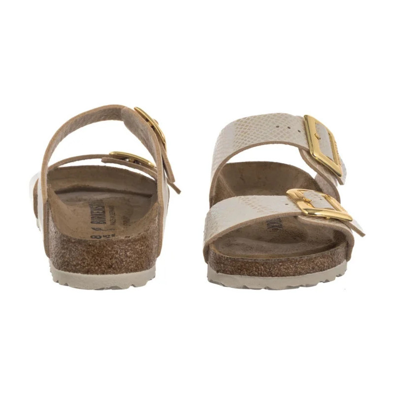Birkenstock Sydney Cushion Buckle Shiny Snake Cream 1030258 (BK314-a) Moteriški batai/šlepetės