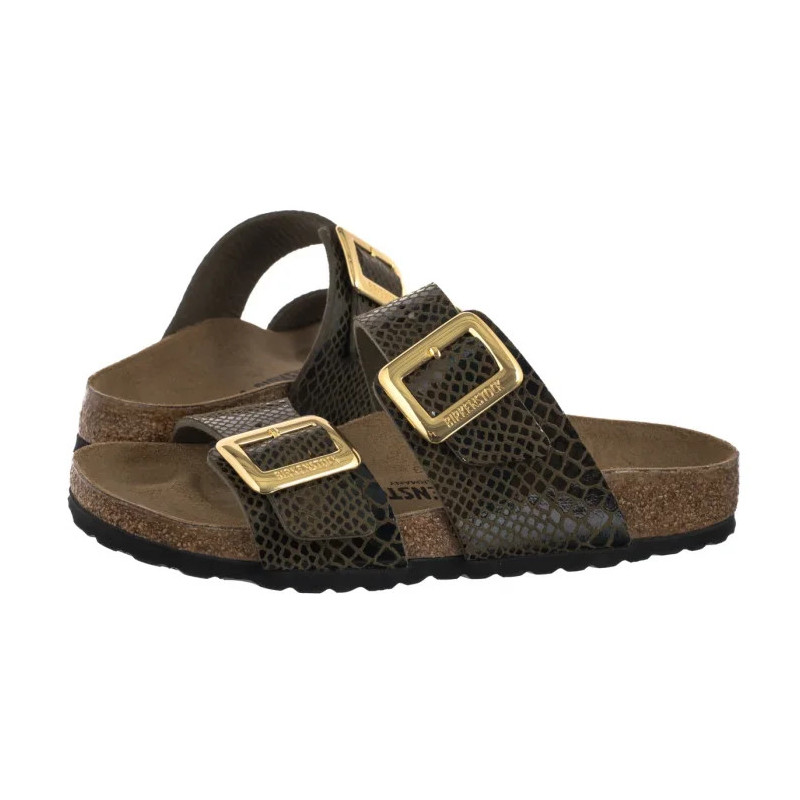 Birkenstock Sydney Cushion Buckle SYN Shiny Snake Sage 1030888 (BK314-b) Moteriški batai/šlepetės