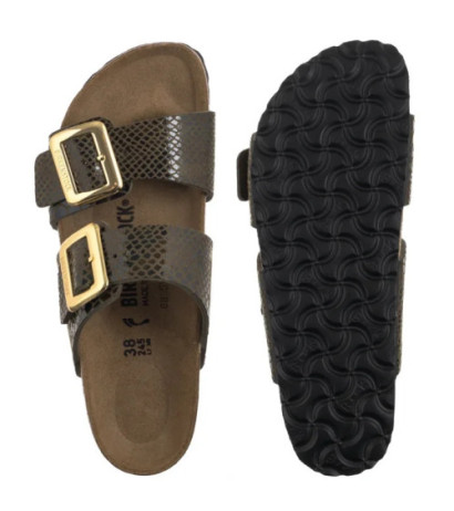 Birkenstock Sydney Cushion Buckle SYN Shiny Snake Sage 1030888 (BK314-b) Moteriški batai/šlepetės
