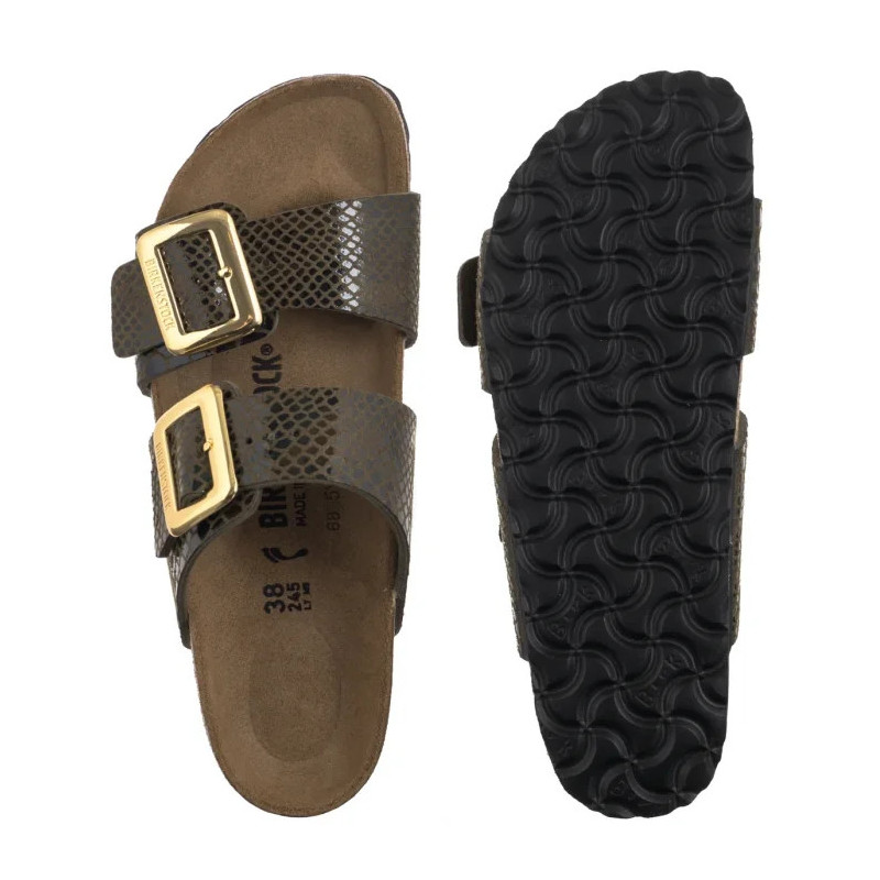 Birkenstock Sydney Cushion Buckle SYN Shiny Snake Sage 1030888 (BK314-b) Moteriški batai/šlepetės