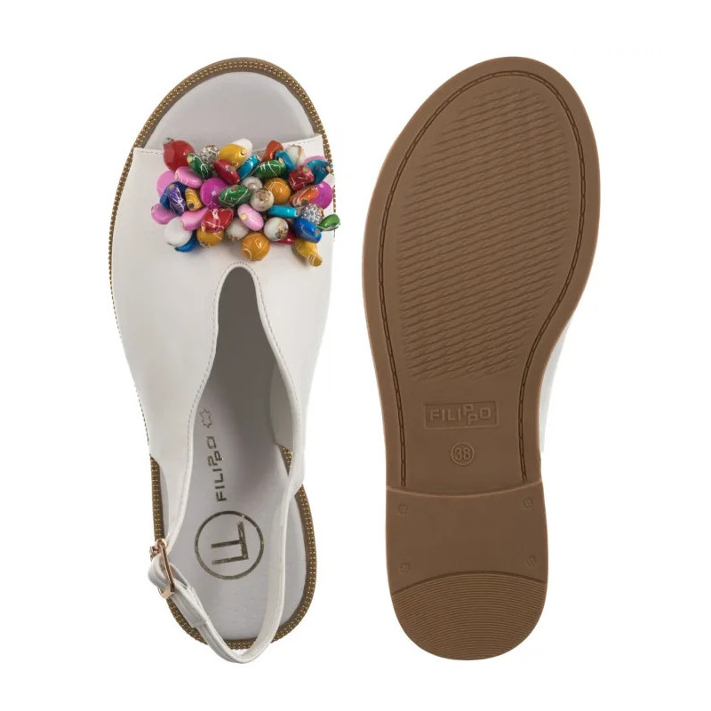 Filippo Białe DS6230/25 WH (FO104-b) sandalai