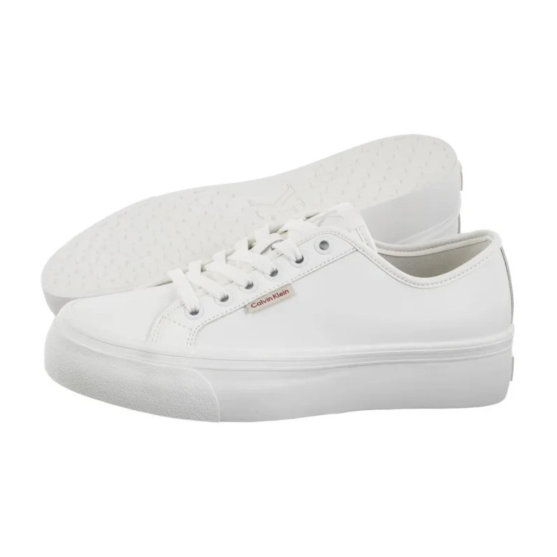 Calvin Klein Vulc Flatform Lth Bright White YW0YW01886 YAF (CK679-a) sportiniai bateliai