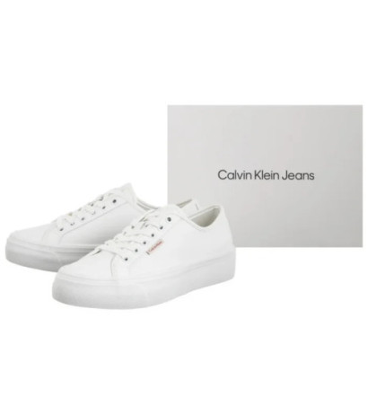 Calvin Klein Vulc Flatform Lth Bright White YW0YW01886 YAF (CK679-a) sportiniai bateliai