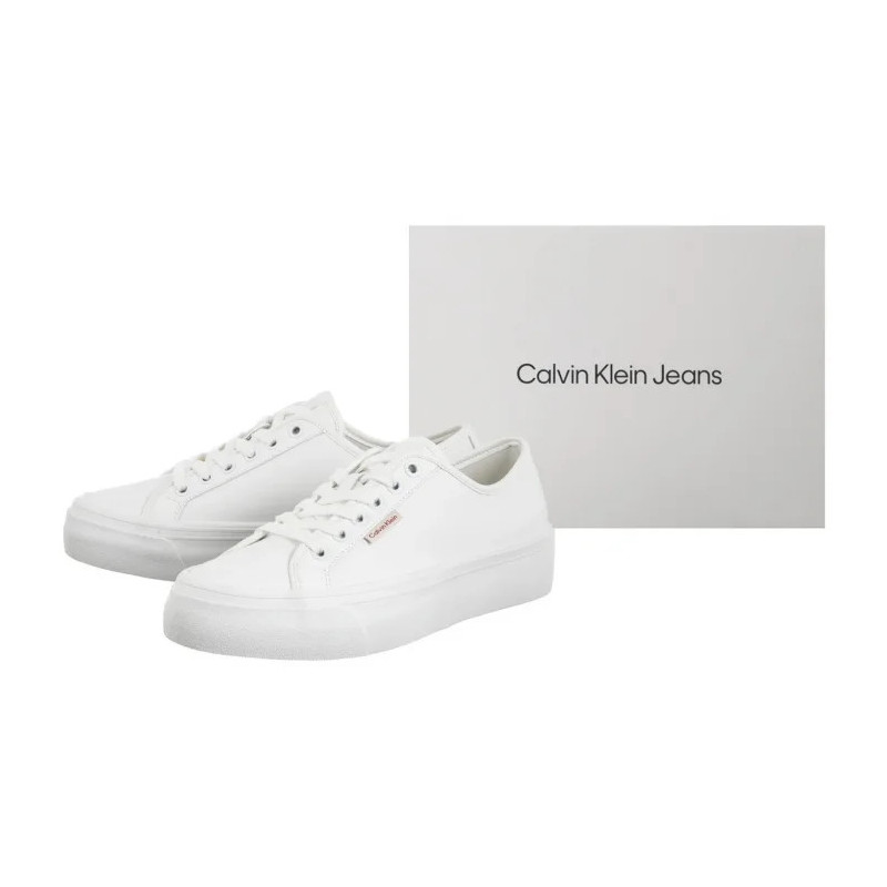 Calvin Klein Vulc Flatform Lth Bright White YW0YW01886 YAF (CK679-a) sportiniai bateliai