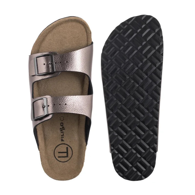 Filippo Srebrne DK7062/25 GN (FO173-a) Moteriški batai/šlepetės