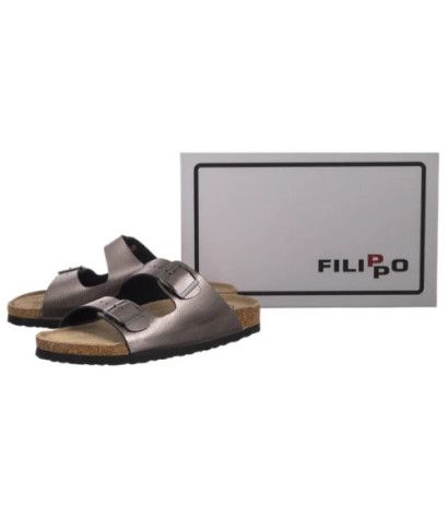 Filippo Srebrne DK7062/25 GN (FO173-a) Moteriški batai/šlepetės