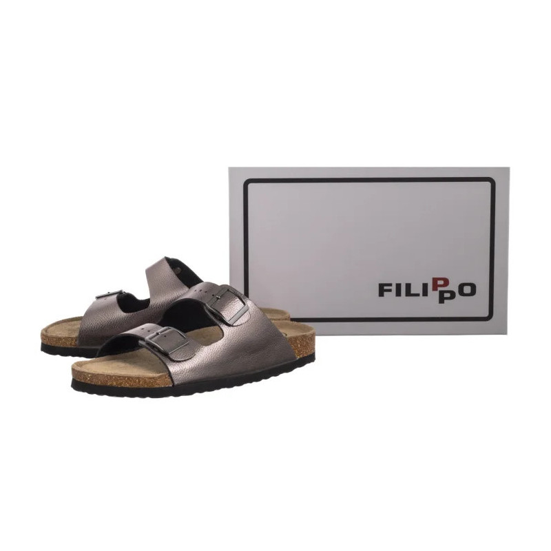 Filippo Srebrne DK7062/25 GN (FO173-a) Moteriški batai/šlepetės