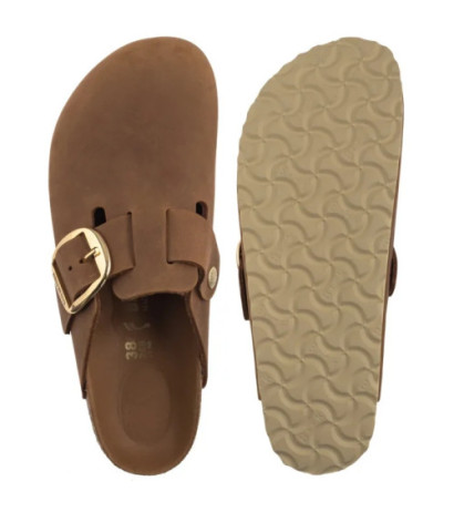 Birkenstock Boston Big Buckle Cognac 1030446 (BK316-a) Moteriški batai/šlepetės