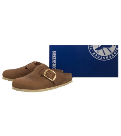 Birkenstock Boston Big Buckle Cognac 1030446 (BK316-a) Moteriški batai/šlepetės