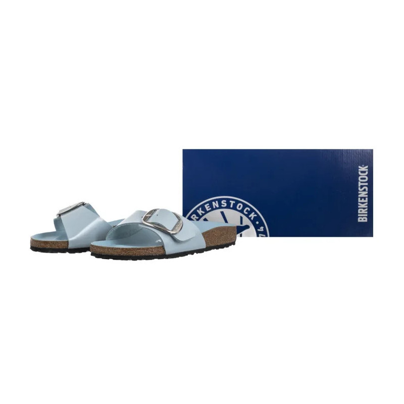 Birkenstock Madrid Big Buckle Baby Blue High Shine 1030364 (BK238-h) Moteriški batai/šlepetės