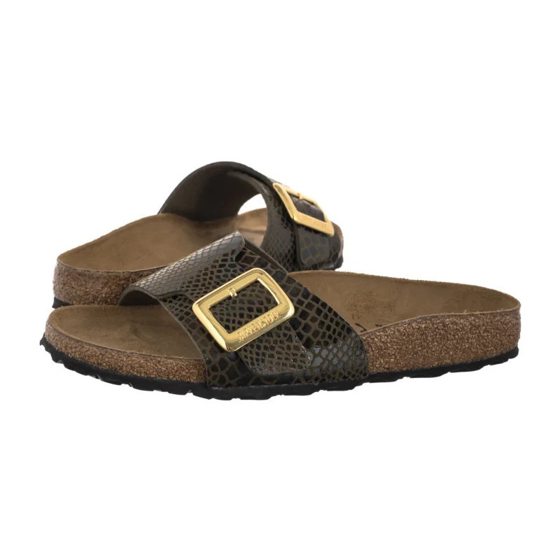 Birkenstock Catalina Cushion Buckle Shiny Snake Sage 1030320 (BK317-b) Moteriški batai/šlepetės
